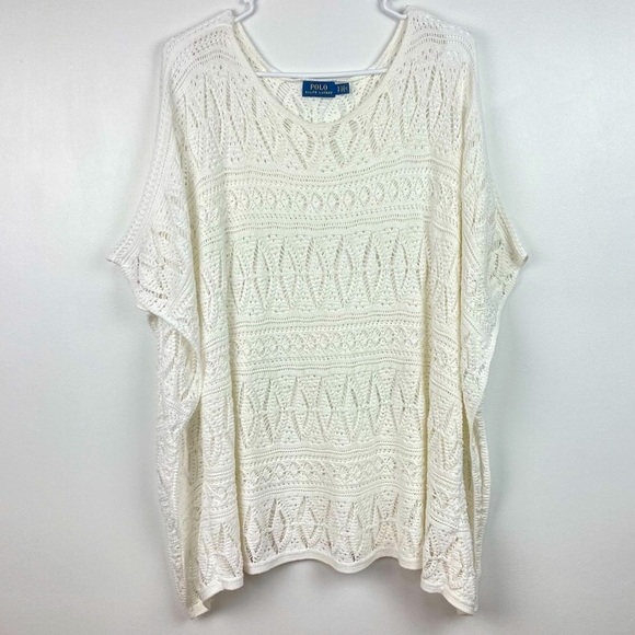 POLO RALPH LAUREN Crochet Knit Boho Cotton Top - Picture 4 of 15